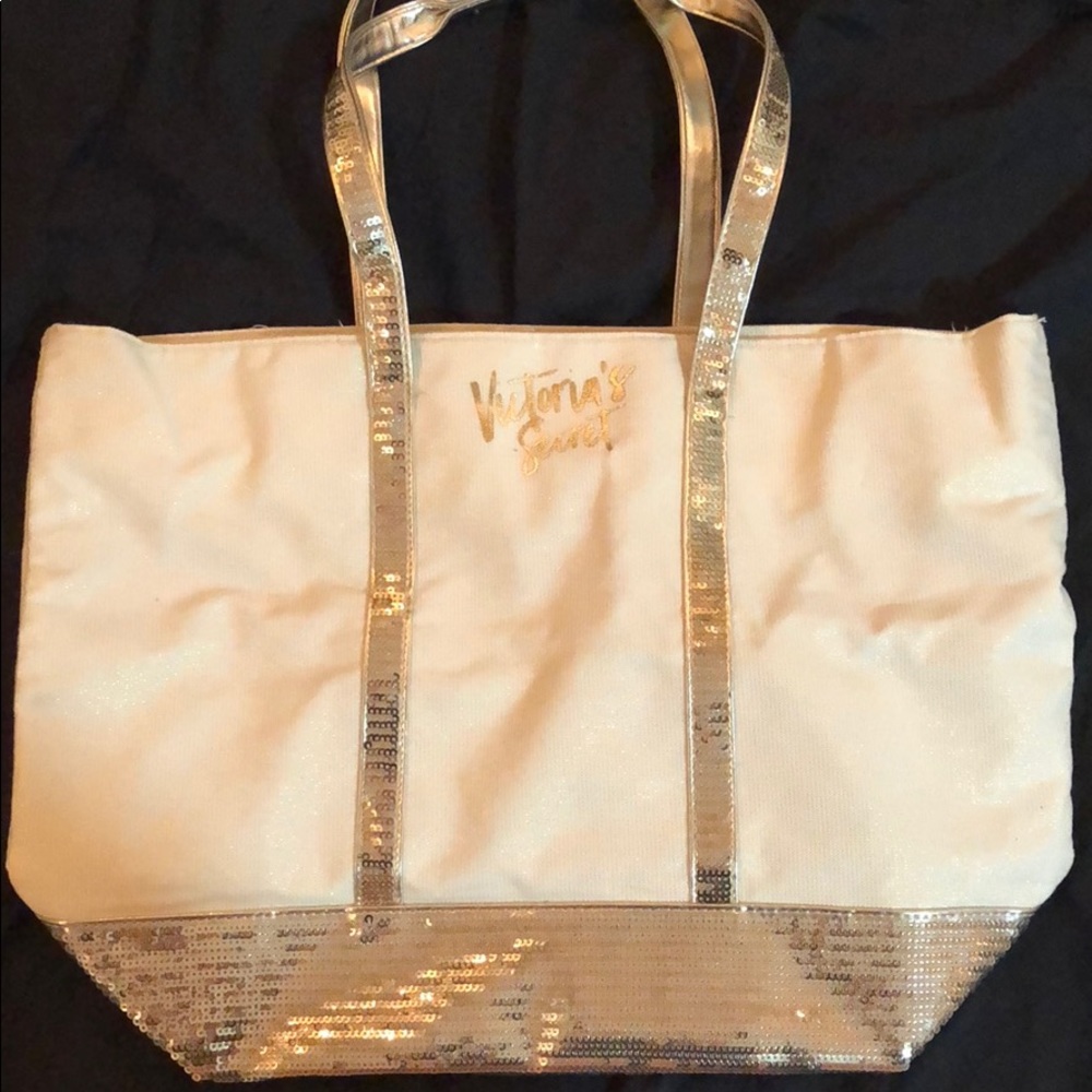 Gold sparkly Victoria’s Secret bag!